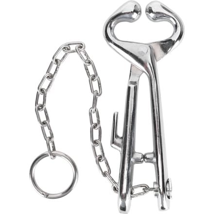 Koe-neustang RVS vee-neusringtang met ketting Cattle Traction Clamp gray