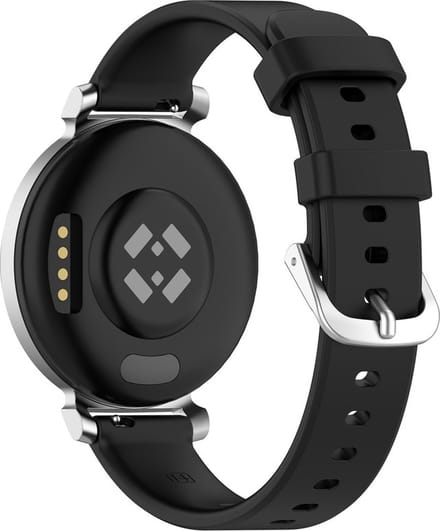 Siliconen bandje - geschikt voor Garmin Lily 2 / Lily 2 Active - zwart