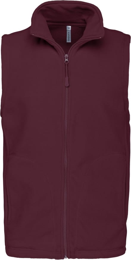 Kariban Bodywarmer van microfleece heren K913 - Wine - 5XL