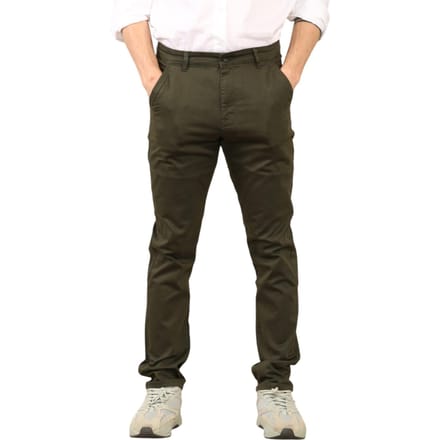 MYT Heren Slim Fit Chino in Olijf