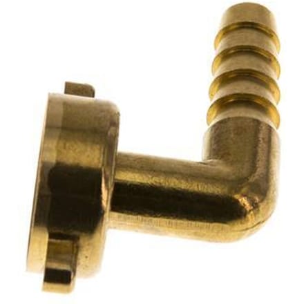 G 3/4'' x 10mm Messing Elbow 90deg Slangpilaar met NBR Afdichting en Vleugelmoer 16 Bar