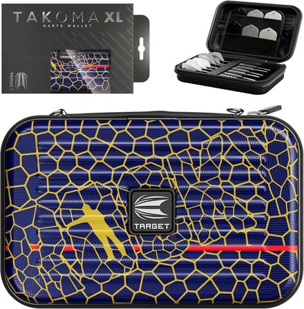 Professionele Dart Pijlen Hardcase XL met Ruimte voor Accessoires Blauw