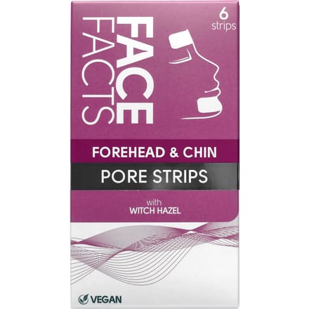 Face Facts | Forehead and Chin Pore Strips - 6 pieces - Vegan