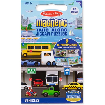 Melissa & Doug magnetische meeneempuzzels - voertuigen