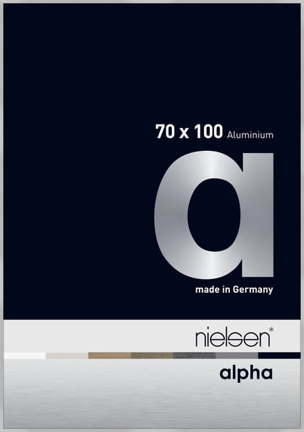 Nielsen Alpha Aluminium Wissellijst Frosted Silver 70x100cm