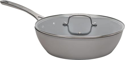 Grote Koekenpan 28 cm met Deksel - Antiaanbak - Geschikt voor Alle Warmtebronnen