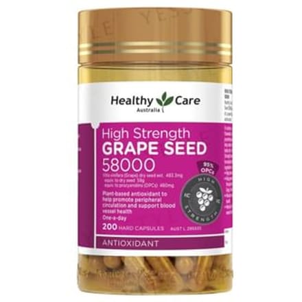 High Strength Grape Seed 58000 200 capsules