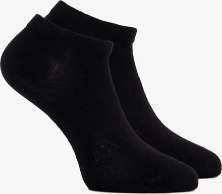 2 paar kinder bamboe sneakersokken - Zwart - Maat 31/34