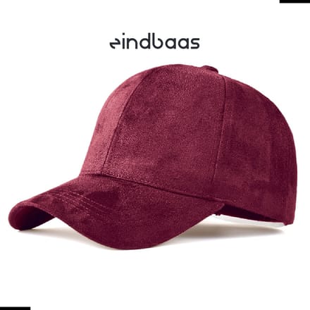Legend Cap Basic - eindbaas - Suede pet - Wine Red - Luxe rode suede pet