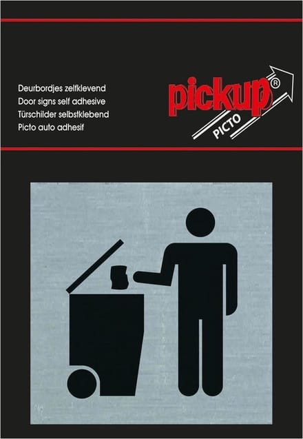 Pickup Route Alulook Alu picto 80x80 mm - afvalcontainer