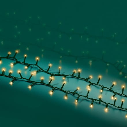 Lumineo - LED Kerstverlichting – Sprankeleffect - Buiten - Groen / Zacht goed - 24 m