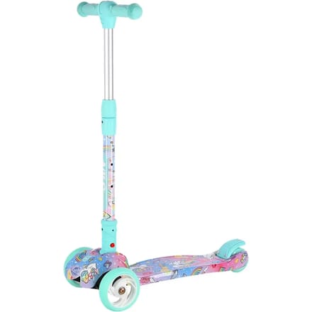 Nils Fun - HLB15A Mint LED Kinderscooter - Trike - Verstelbare Stuurhoogte - LED Wielen