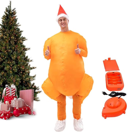 Opblaasbaar Kostuum - Kippenkostuum Feest - Feestelijke Aankleding - Inclusief Ventilator - 150-190 cm Lengte