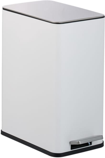 badkamer prullenbak - 10 l - softclose - binnenemmer - ijzer - wit