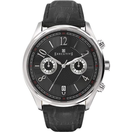 Executive Button Down Dual Time Staal 42mm | EX-1006-04