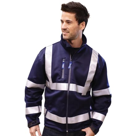 Yoko Heren Fluo Soft Shell Jas (Marine)