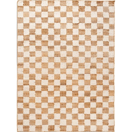 Ferm Living Wollen Jute Vloerkleed - off-white/natural - 140x200 cm