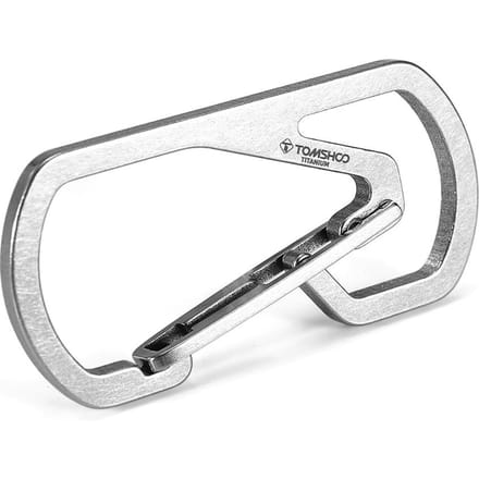 Titanium karabijnhaak sleutelhangerhouder zilver