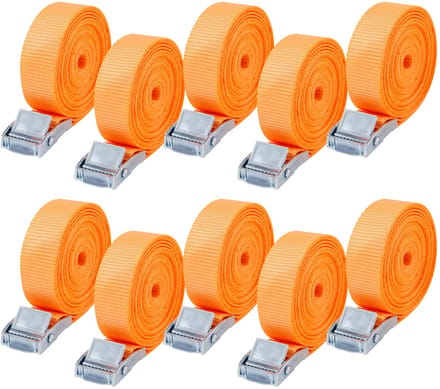 Sjorbanden, 25 mm x 4 m, spanbanden met klemgesp, conform DIN EN 12195-2