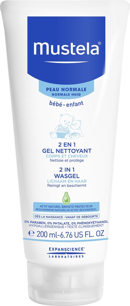 Mustela 2 in 1 Wasgel - 200 ml