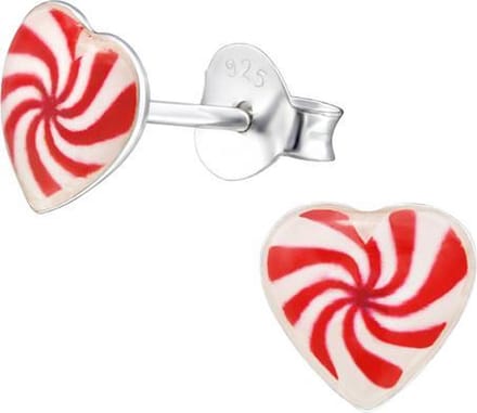 Amanto Kids Oorbellen Ciaran - 925 Zilver E-Coating - Hart - Ø7mm