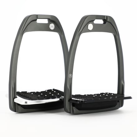 Flex-On Hunter H Aluminium Beugels - Zwart met Gekanteld Grijs Grip
