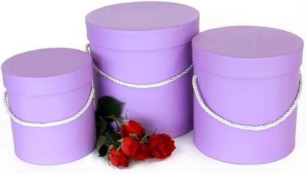 Luxe Ronde Bloemdozen Set van 3 voor Cadeauarrangementen