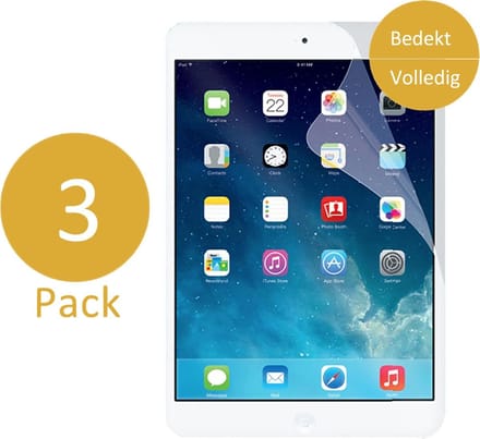 Screenprotector geschikt voor iPad Mini 2019 / 4 - Glas PET Folie - 3 Stuks