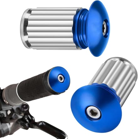 Fietsstuur Eindkappen - Stuurpluggen - Fietsen - Aluminiumlegering - 8x4x2.4cm - Blauw