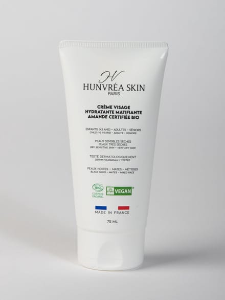Hunvréa Skin - Crème Corps Hydratante Matifiante Amande BIO 100ml