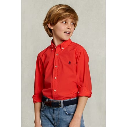 River Woods Custom Fit Poplin Shirt Pomegranate Pink Maat: 04 | Overhemden Outlet | kids | Roze