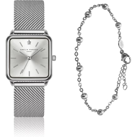 Dameshorloge en armband Amelia Parker Plaza