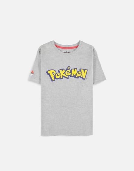 Pokémon - Logo Core Dames T-shirt - XL - Grijs