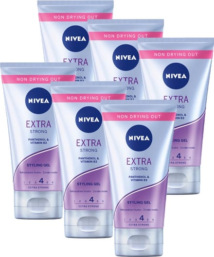 NIVEA Extra Strong Styling Gel - Haargel - Voordeelverpakking - 6 x 150 ml