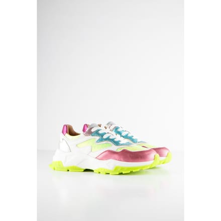 DWRS label Chester Sneaker Green Neon / Pink Größe: 39 | Trainers Outlet | Damen | Grün