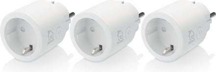 Deltaco Smart Home 3x Slimme Draadloze Stekker - WiFi - 10A - 2400W - Timer - Wit