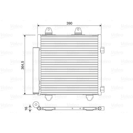 Condensator, airconditioning VALEO 822577