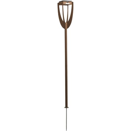 Les Jardins LED lamp op zonne-energie Tulip aardspies corten