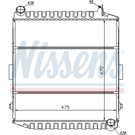 Radiator, motorkoeling NISSENS 61450