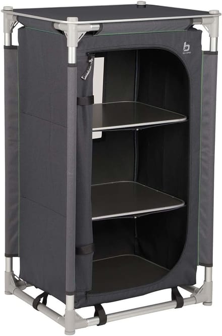 Opbergkast - Campingkast - Kampeeruitrusting - Verstelbare poten - 57x47x97cm - Antraciet