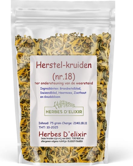 Herbes D'elixir Herstel Kruiden - 75 Gram - Kruidenthee - 100% natuurlijk - algehele welzijn
