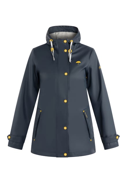 Schmuddelwedda Regenjas incus Dames marine licht grijs gem