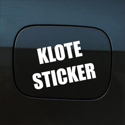 Bumpersticker - Klote Sticker - 8,2 X 12,7 - Wit