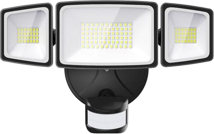 LED Schijnwerper met Bewegingsmelder voor Buiten - 55W, 5000 Lumen, Flexibele Hoeken, IP65 Waterdicht