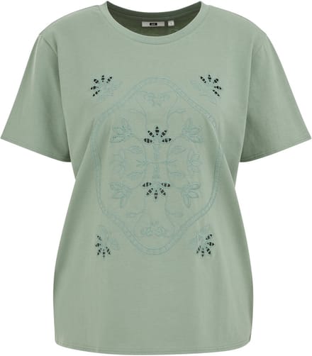 WE Fashion Dames T-shirt met embroideries