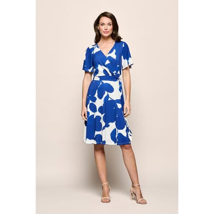 Regina Print Jurk Navy / Off White