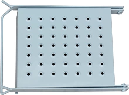 Opvouwbaar Werkrek - Ladder Platform - Veilig Werken - Geperforeerd Oppervlak - 30 x 27 cm - Zilver