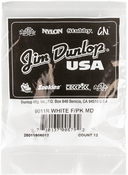 Jim Dunlop 9011R - Vingerpicks - Vinger Medium - Wit - Zak 12 Stuks