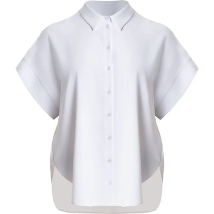 Kanten Blouse met Ronde Zoom Dames Mat Fashion