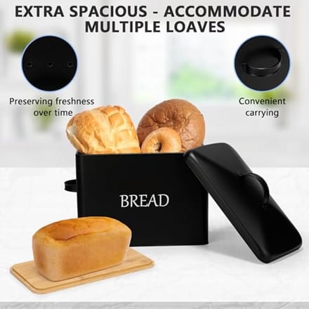 Brooddoos Mat Zwart - Stijlvolle Oplossing voor Vers Brood